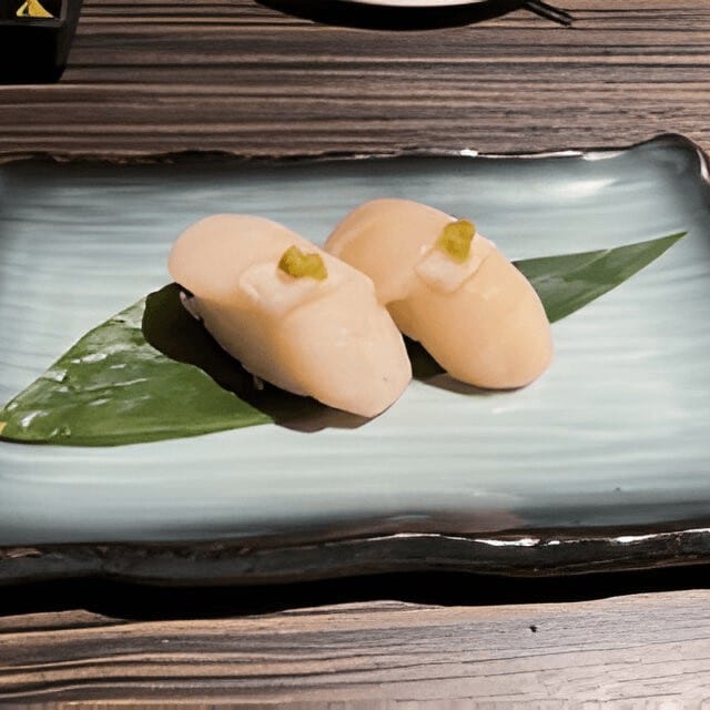 Hokkaido Jumbo Scallop /Hotategai Sushi.