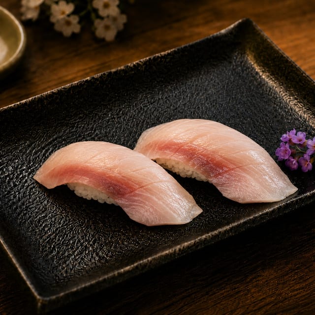 Yellowtail Belly/ Hamachi Toro Sushi (2pcs).