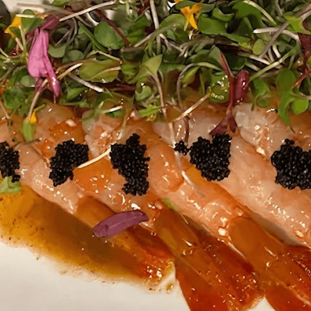 Sweet Shrimp Carpaccio.