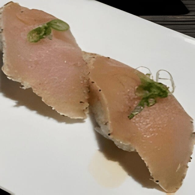 Garlic Albacore Sushi.