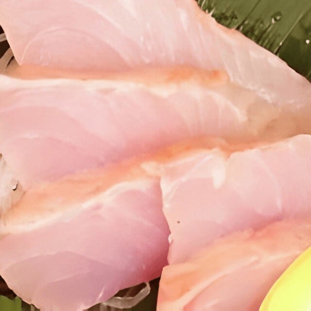 Yellowtail Belly / Hamachi Toro Sashimi.
