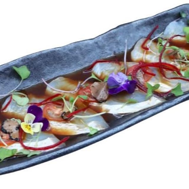 Halibut Carpaccio.