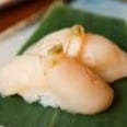 Seared Garlic Butter Hokkaido Jumbo Scallop Sushi.