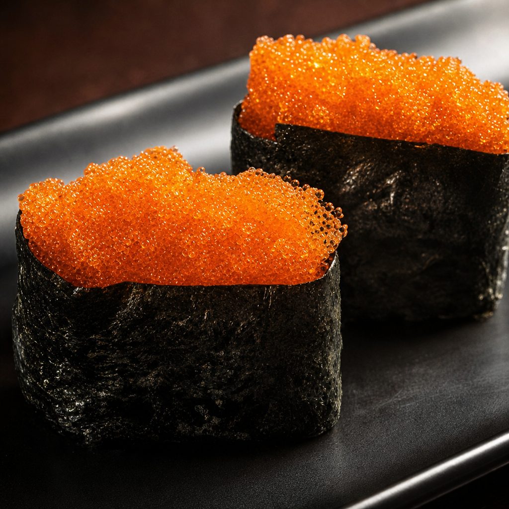 Smelt Roe/ Tobiko Sushi.