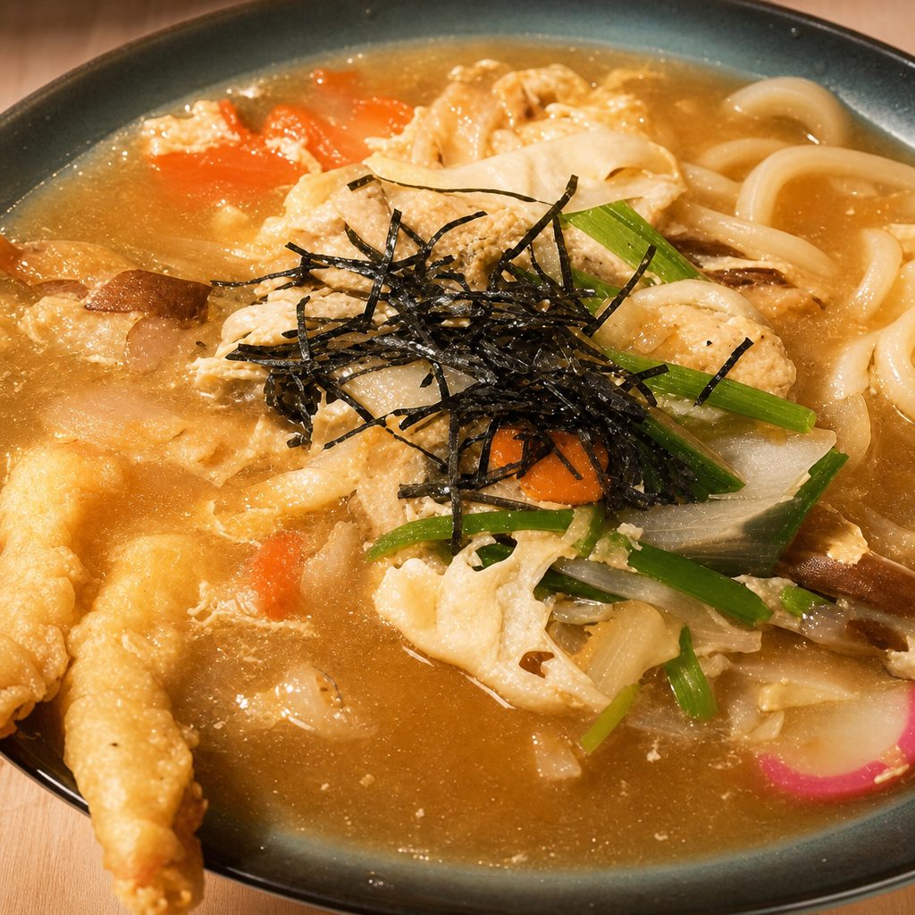 Udon with Chicken and Egg.