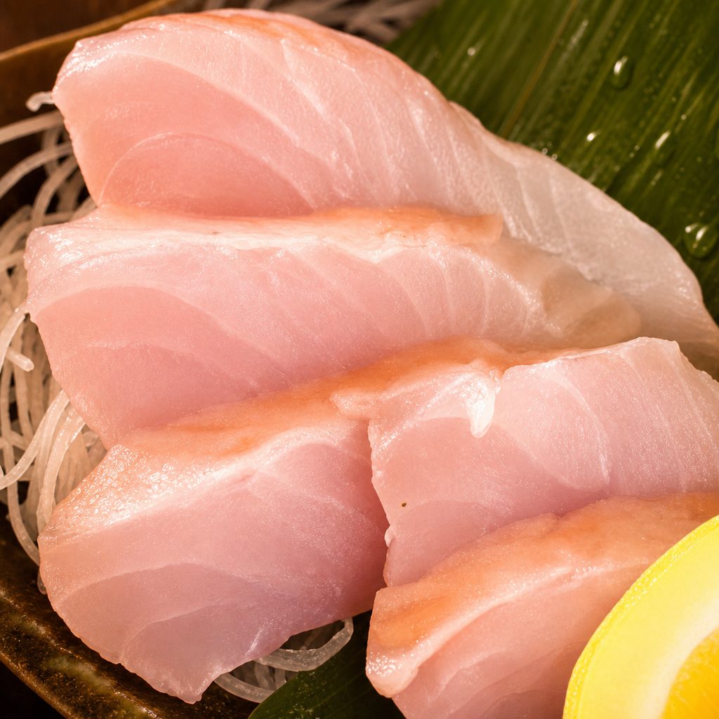 Yellowtail Belly / Hamachi Toro Sashimi.
