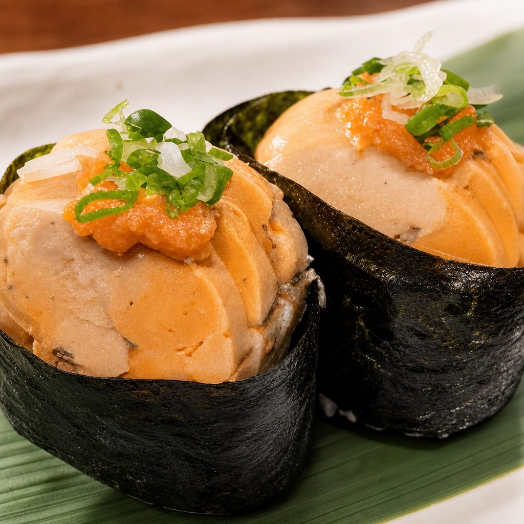 Monk Fish Liver / Ankimo Sushi.