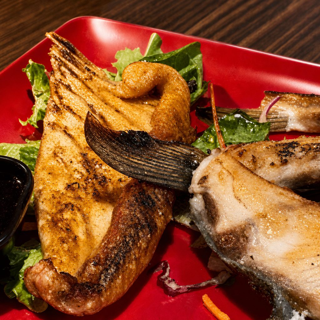 Hamachi Kama Grilled Salmon Collar.