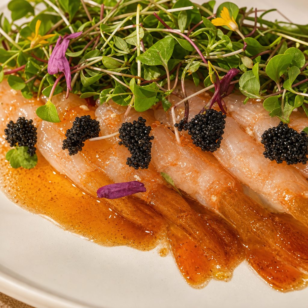 Sweet Shrimp Carpaccio.