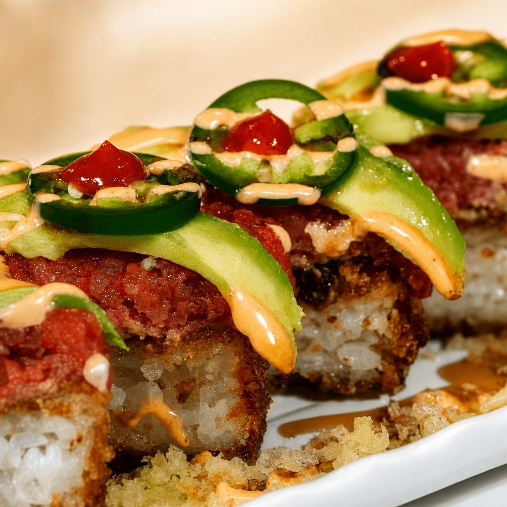 Crispy Rice with Spicy Tuna.