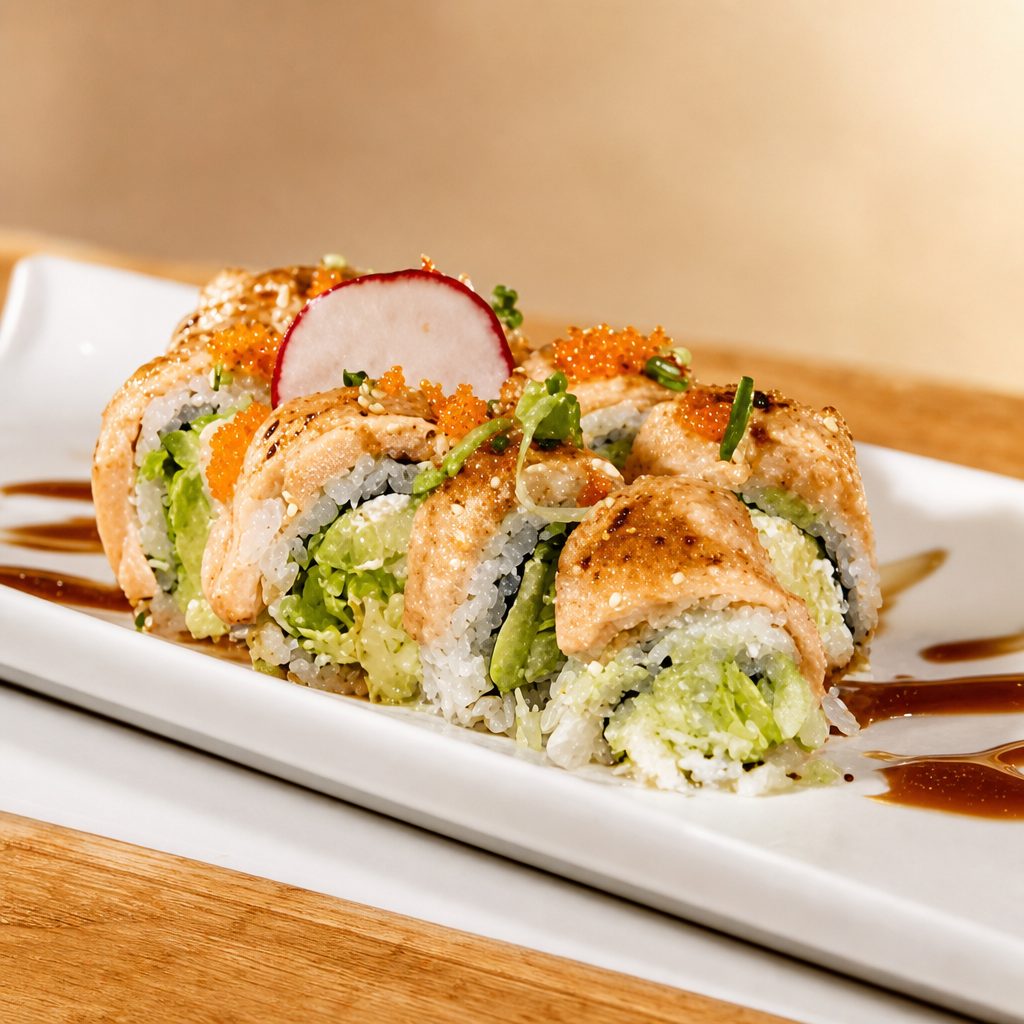 Baked Salmon Roll.
