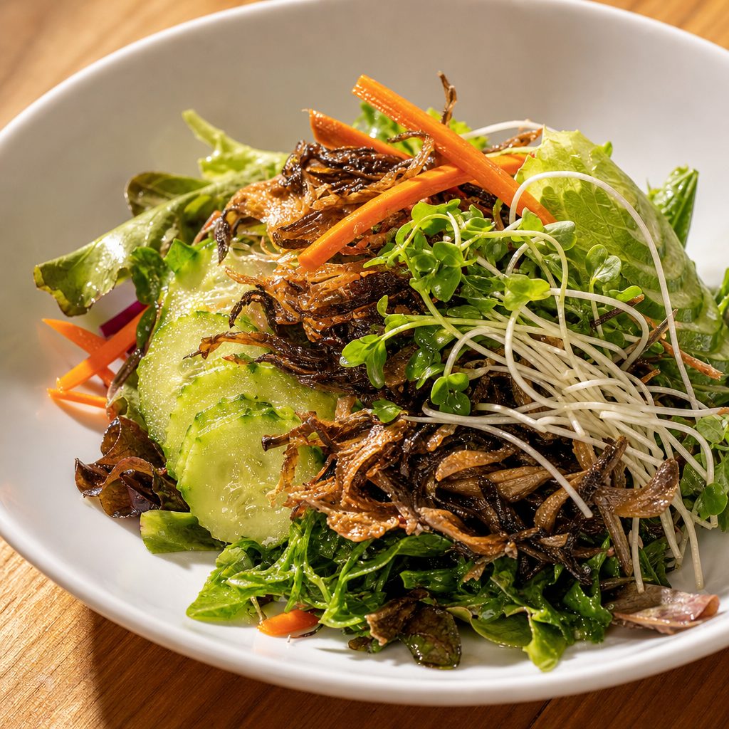 Salmon Skin Salad.